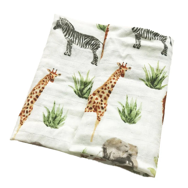 Baby Blankets: Soft Muslin Swaddle Wrap 58x58cm