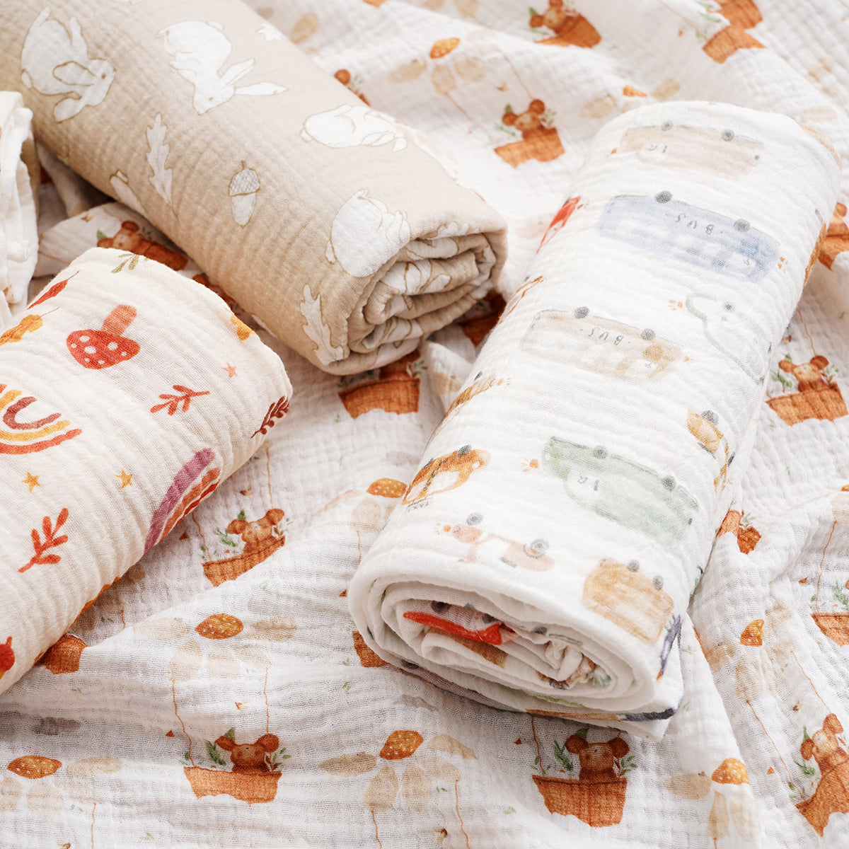 Muslin Swaddle Blanket - Soft Baby Gauze for Newborns