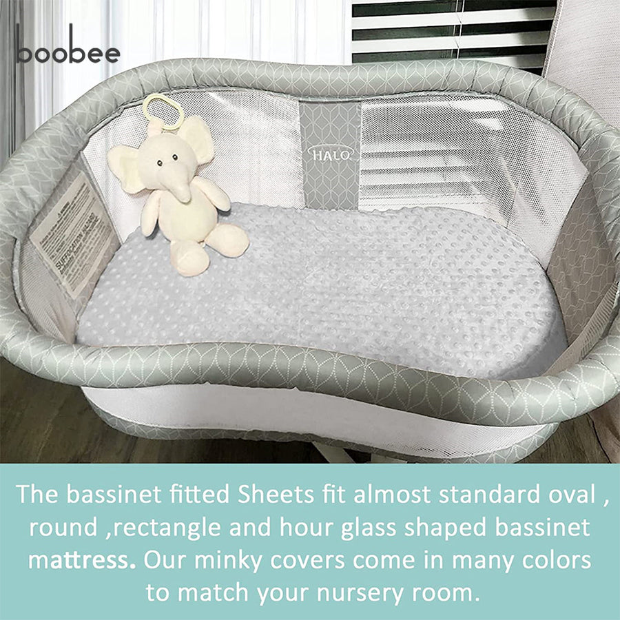 Bassinet Sheet: Baby Cradle Sheets - Super Soft Velvet, Multiple Colors