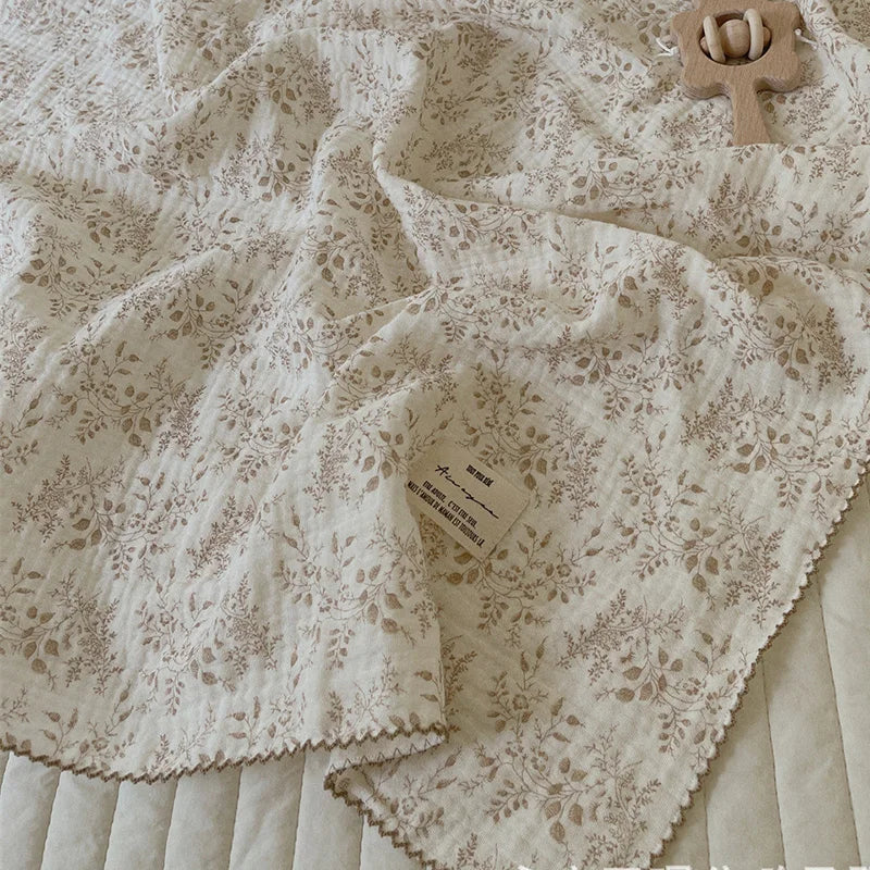 Baby Bath Towel Kids Swaddle Wrap Bedding Pure Cotton Bubble Muslin Blanket 2 Layers Infant Gauze Receiving Blanket