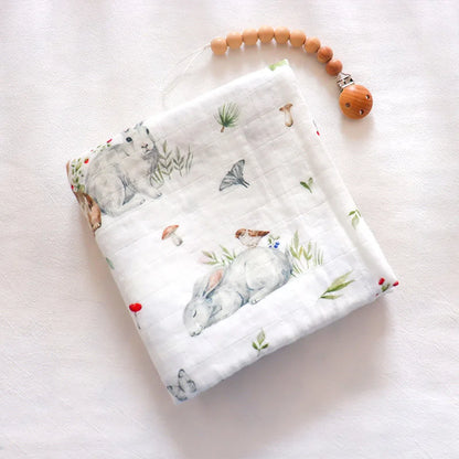 Baby Blankets: Soft Muslin Swaddle Wrap 58x58cm