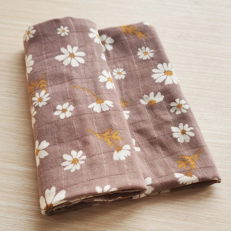 Baby Blankets: Soft Muslin Swaddle Wrap 58x58cm