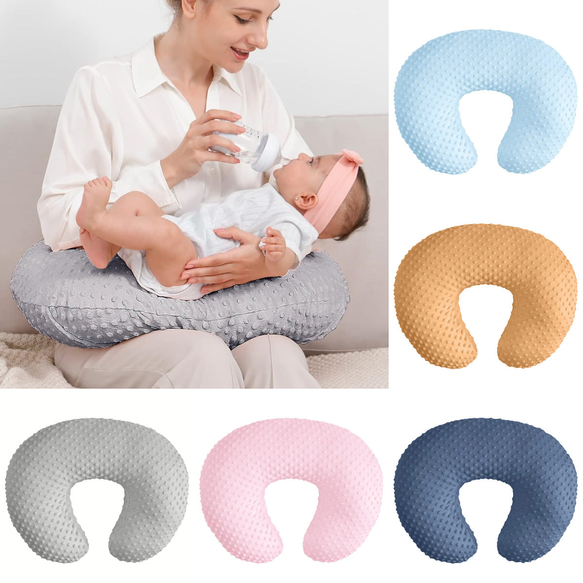 U-Shaped Baby Nursing Pillow: Soft, Multifunctional Comfort