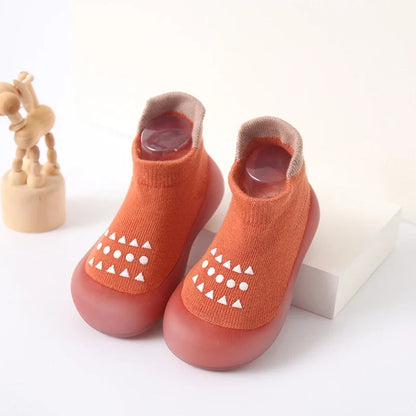 Baby Socks Shoes: Soft Rubber Sole First Walkers