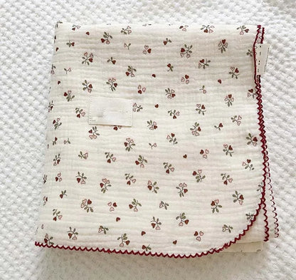 Baby Bath Towel Kids Swaddle Wrap Bedding Pure Cotton Bubble Muslin Blanket 2 Layers Infant Gauze Receiving Blanket