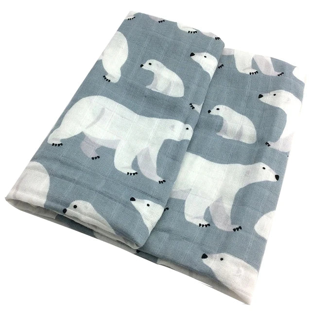 Muslin Cotton Baby Towels - 58x58cm Swaddle & Bath