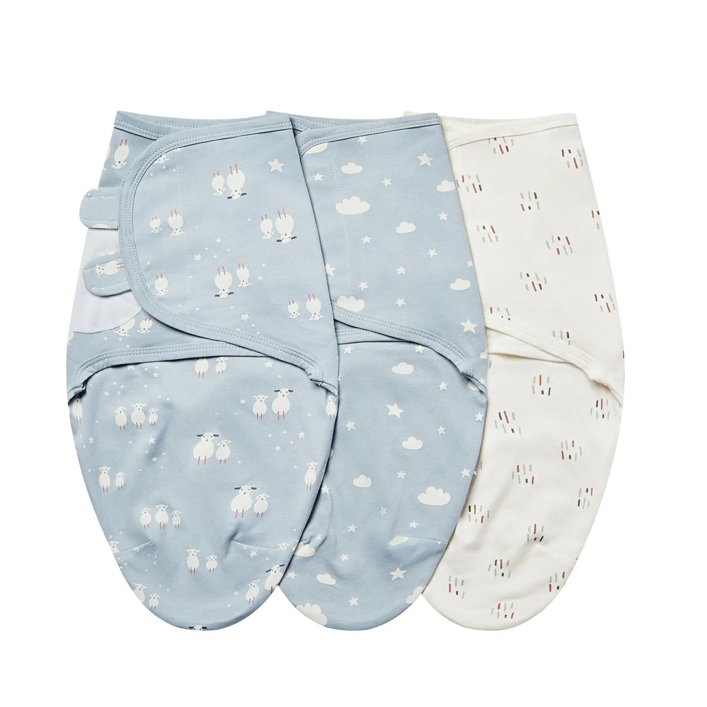 INSULAR Baby Wrap Sleeping Bags 100% Cotton Swaddle 3-Pack