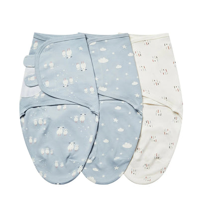 INSULAR Baby Wrap Sleeping Bags 100% Cotton Swaddle 3-Pack