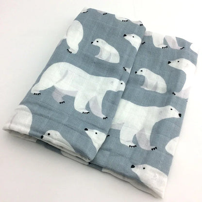Baby Blankets: Soft Muslin Swaddle Wrap 58x58cm