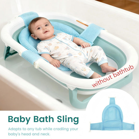 Baby Bathtub Seat: Bath Support Mesh Pad - Non-Slip Newborn Tub Seat