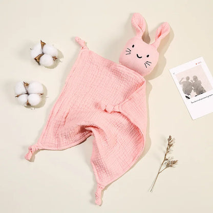 Baby Blankets: Baby Muslin Blanket with Cat Doll for Infant Sleep