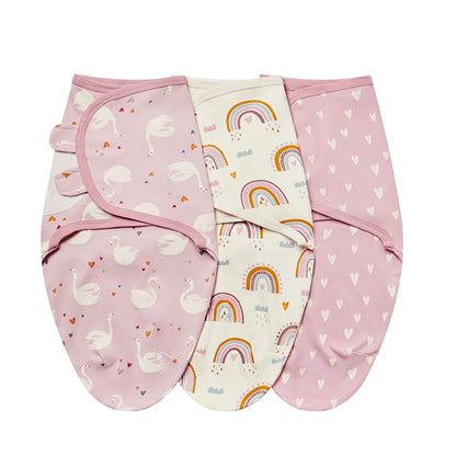 INSULAR Baby Wrap Sleeping Bags 100% Cotton Swaddle 3-Pack
