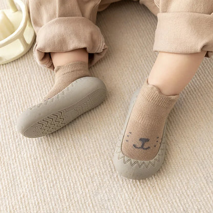Baby Socks Shoes: Soft Rubber Sole First Walkers