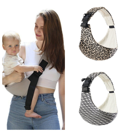 Baby Safety Carrier: Leopard Pattern Front & Back Support