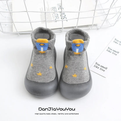 Baby Socks Shoes: Soft Rubber Sole First Walkers