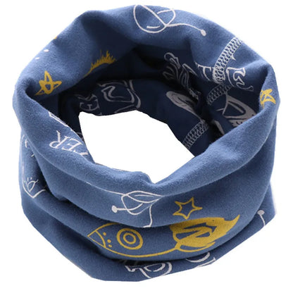 Kids Cartoon Cotton Scarf - Warm Winter Neckwear