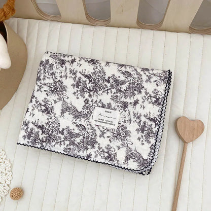 Baby Bath Towel Kids Swaddle Wrap Bedding Pure Cotton Bubble Muslin Blanket 2 Layers Infant Gauze Receiving Blanket