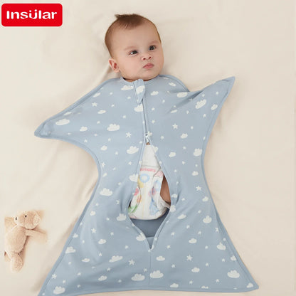Newborn Swaddle: Baby Sleeping Bags 100% Cotton Swaddle 0-12M Summer Thin
