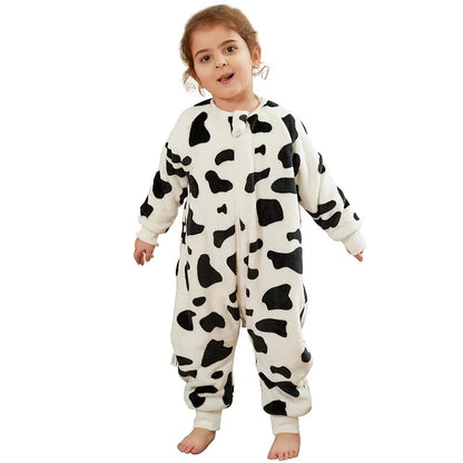 MICHLEY Cartoon Owl Kids Sleeping Bag Cute Flannel Sack Sleepsack Thick Warm Sleepwear Wearable Blanket Bodysuit 1-6T Gifts