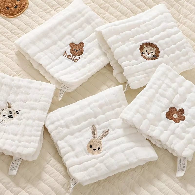 Burp Cloth: Baby Towels Soft Cotton 6-Layer Washcloths & Burp Cloths