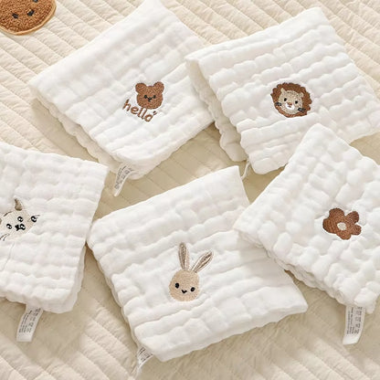 Burp Cloth: Baby Towels Soft Cotton 6-Layer Washcloths & Burp Cloths