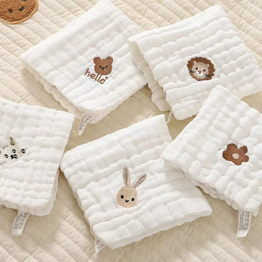Burp Cloth: Baby Towels Soft Cotton 6-Layer Washcloths & Burp Cloths