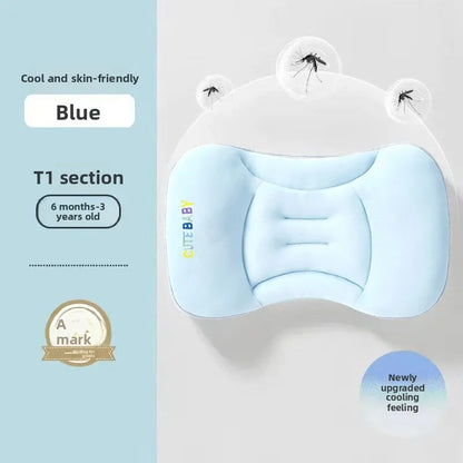 Cooling Baby & Toddler Space Pillow for Baby 6Month 1-12 Year Olds Breathable Ice Silk Summer Use Multifunctional Nursing Pillow