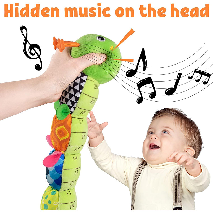 Sensory Toys: Baby Musical Caterpillar Toy - Soft Sensory Crinkle Rattles