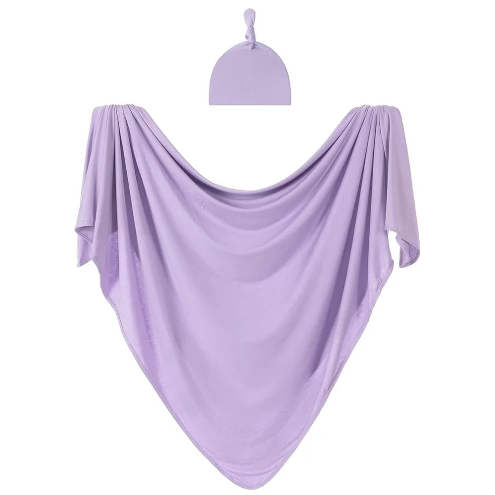 Baby Swaddle Blanket & Hat Set - Soft, Anti-Tremor Design for Newborns
