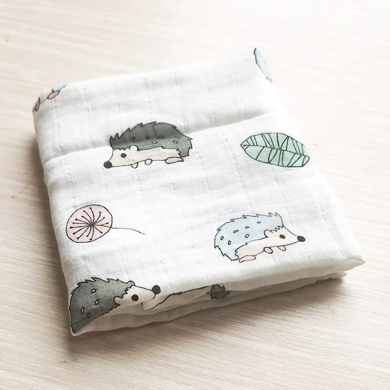 Baby Blankets: Soft Muslin Swaddle Wrap 58x58cm
