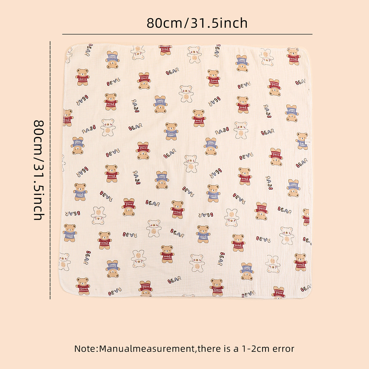 Baby Cotton Swaddle Blanket Muslin Bath Towel