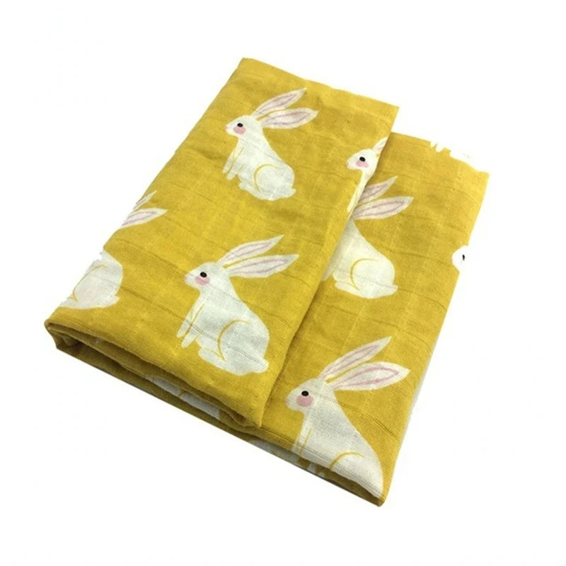 Muslin Cotton Baby Towels - 58x58cm Swaddle & Bath