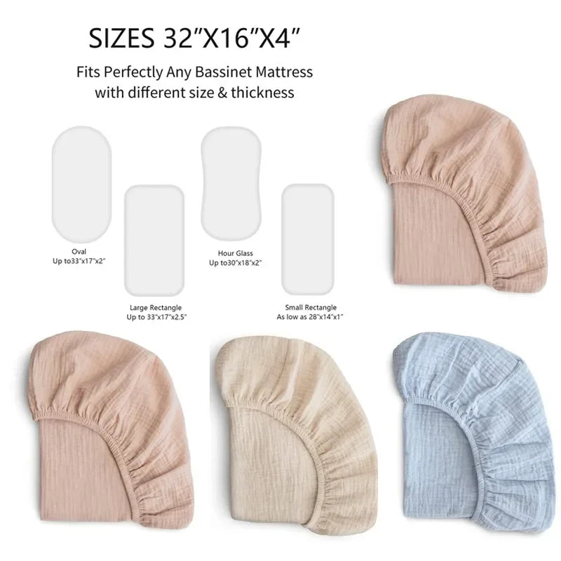 Bassinet Sheet - Breathable Crib & Changing Pad Cover