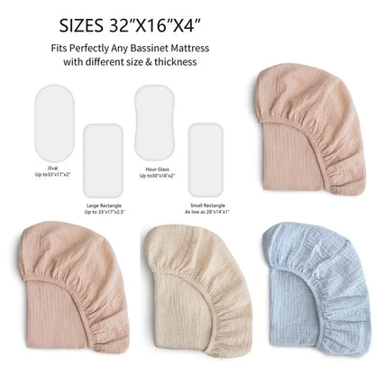 Bassinet Sheet - Breathable Crib & Changing Pad Cover
