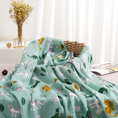 Elinfant 1 PC Baby Swaddle Blanket Bamboo Cotton Soft Baby Blankets Newborn Muslin Swaddle Blanket for Newborn Girl and Boy Baby
