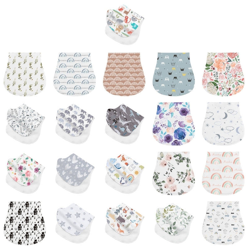Baby Burp Cloths Cotton Bibs - Newborn Feeding Essentials