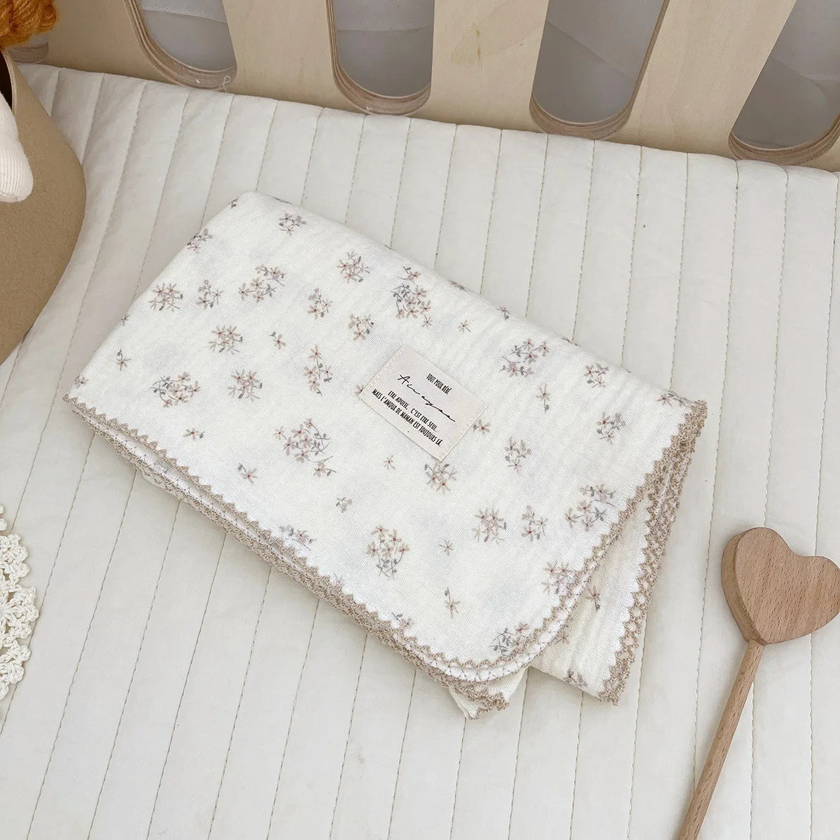 Baby Bath Towel Kids Swaddle Wrap Bedding Pure Cotton Bubble Muslin Blanket 2 Layers Infant Gauze Receiving Blanket
