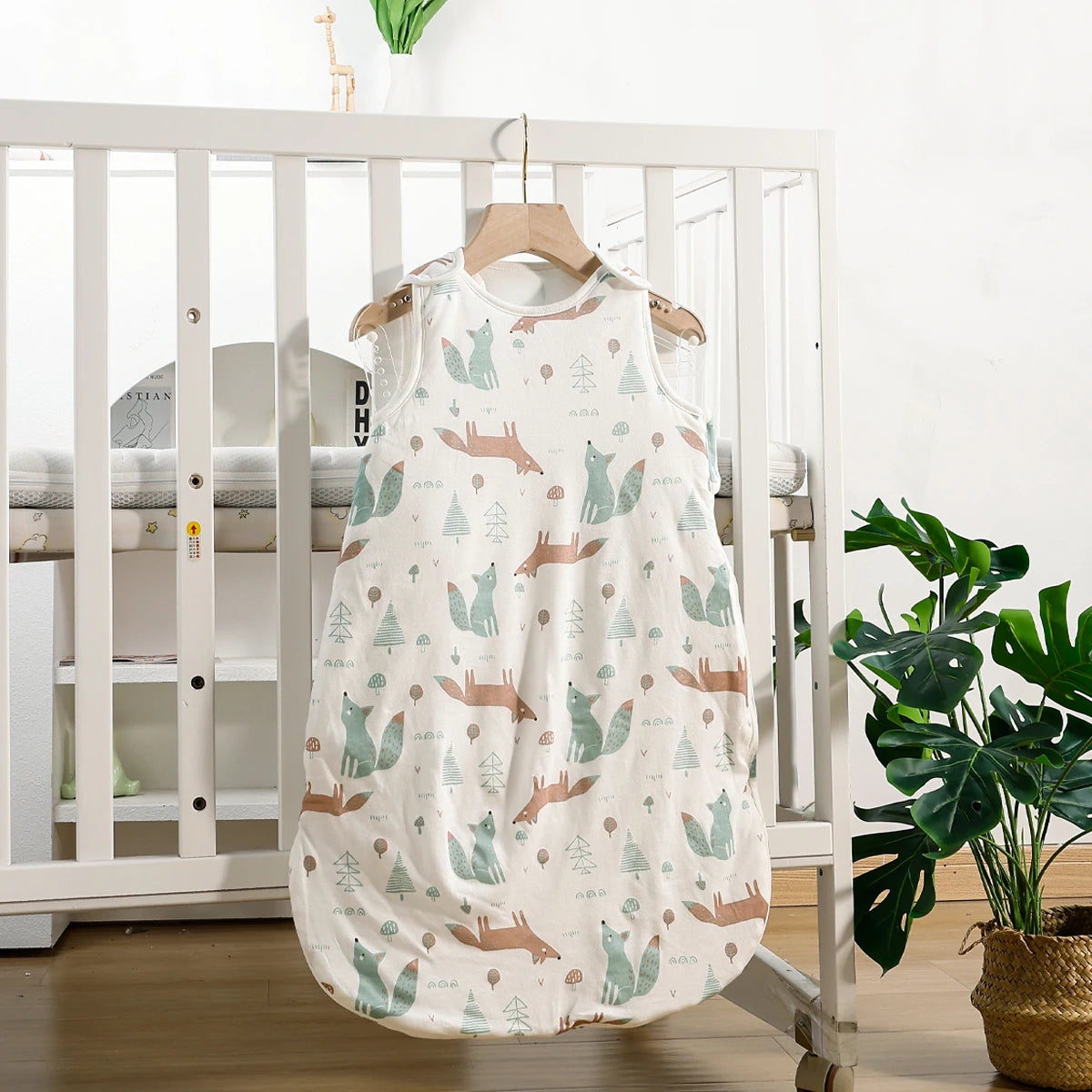 Happyflute Unisex Baby Sleep Sack, 100% Cotton Baby Sleeping Bag TOG 1, Wearable Blanket Baby, 2-Way Zipper Sleeping Bag Sack