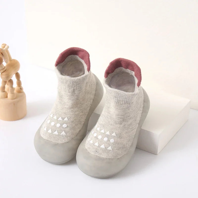 Baby Socks Shoes: Soft Rubber Sole First Walkers