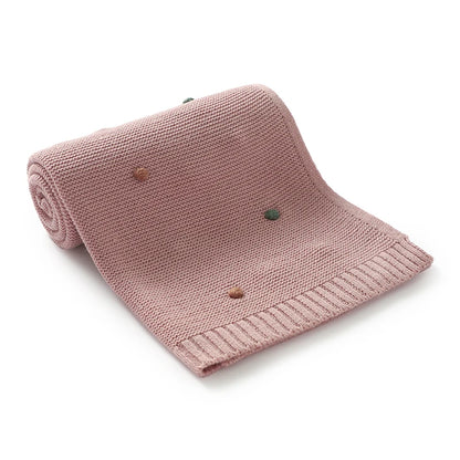 Baby Blanket Knit Stroller Swaddling 90*70CM Sleeping Sack Fashion Colored Dot Newborn Girls Bedding Quilt Boys Plaid Super Soft