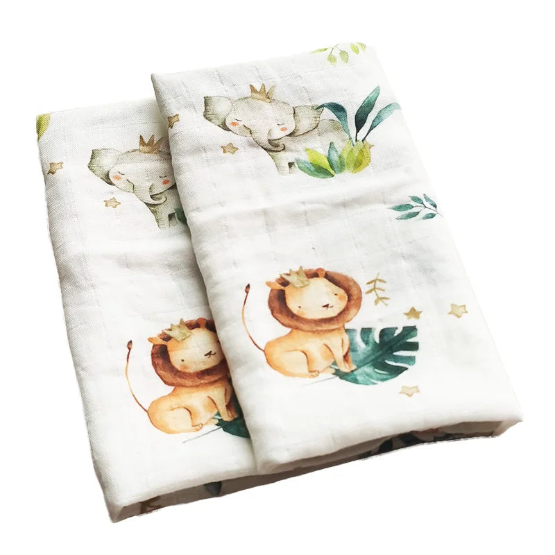 Baby Blankets: Soft Muslin Swaddle Wrap 58x58cm