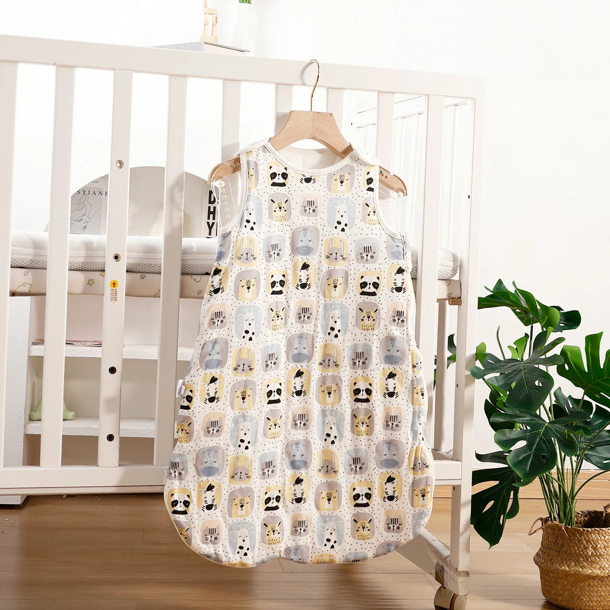 Happyflute Unisex Baby Sleep Sack, 100% Cotton Baby Sleeping Bag TOG 1, Wearable Blanket Baby, 2-Way Zipper Sleeping Bag Sack