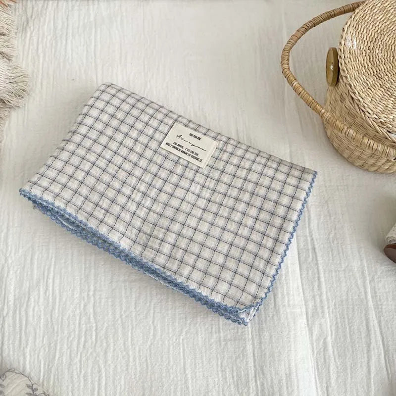 Baby Bath Towel Kids Swaddle Wrap Bedding Pure Cotton Bubble Muslin Blanket 2 Layers Infant Gauze Receiving Blanket