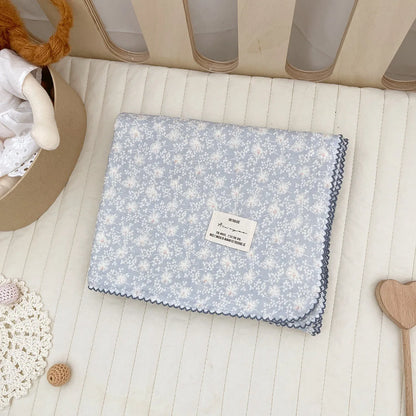 Baby Bath Towel Kids Swaddle Wrap Bedding Pure Cotton Bubble Muslin Blanket 2 Layers Infant Gauze Receiving Blanket