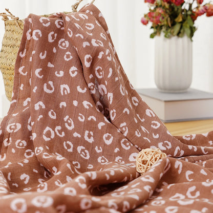 Elinfant 1 PC Baby Swaddle Blanket Bamboo Cotton Soft Baby Blankets Newborn Muslin Swaddle Blanket for Newborn Girl and Boy Baby