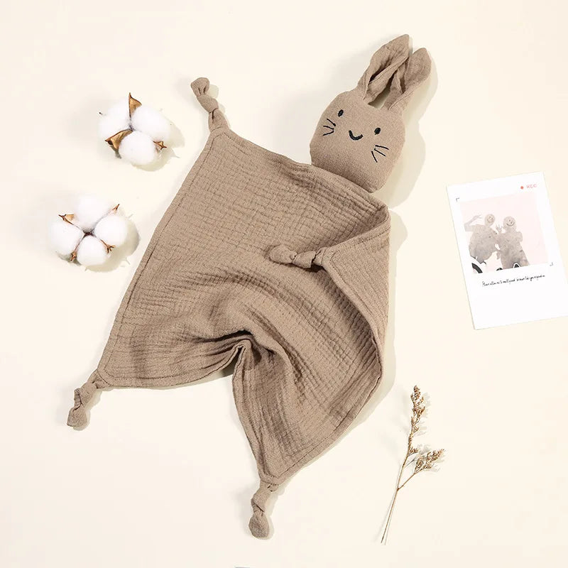 Baby Blankets: Baby Muslin Blanket with Cat Doll for Infant Sleep