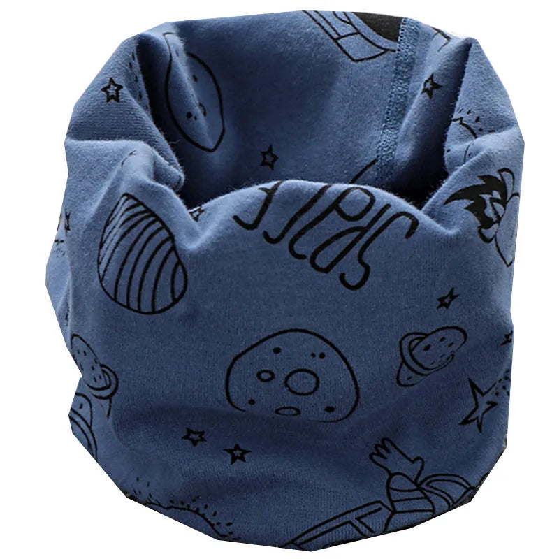 Kids Cartoon Cotton Scarf - Warm Winter Neckwear