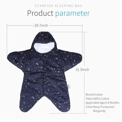 INSULAR Baby Sleeping Bags Starfish Type Infant Warm Sleep Sacks Separated Sleeves Legs Kid Swaddle Blanket Winter 0-8 Months