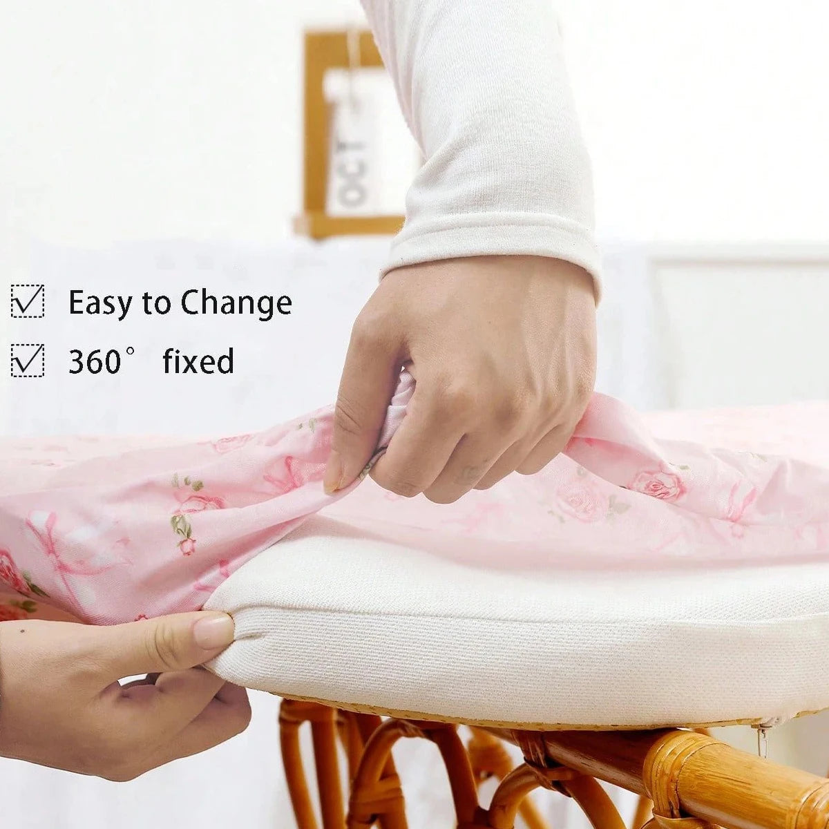 Elinfant 2PCS Changing Pad Cover,Baby Fitted Bassinet Bed Sheet,Fitted Crib Sheet Set,Toddler Bed Sheets Mattresses