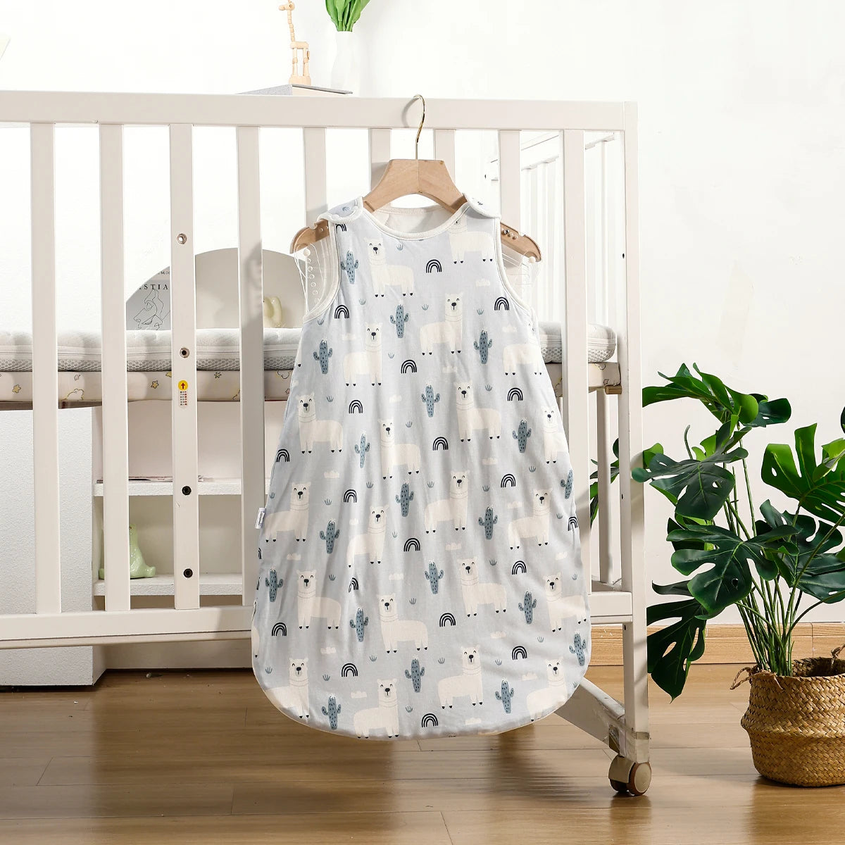 Happyflute Unisex Baby Sleep Sack, 100% Cotton Baby Sleeping Bag TOG 1, Wearable Blanket Baby, 2-Way Zipper Sleeping Bag Sack